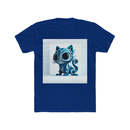 Unisex T-Shirt with Animal Graphic - Soft Blue Cotton Casual Tee for Men & Women, Stylish Gift for Animal Lovers