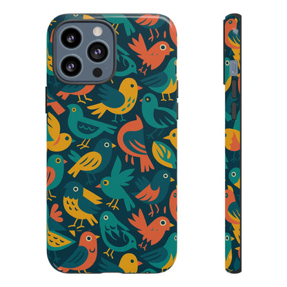 Multicolour Bird Pattern 3D Wrap Protective Phone Case – Vibrant Accessory for Self-Expression Compatible with iPhone 13, 14, 15 & 16 – all models including Pro, Pro Max & Plus