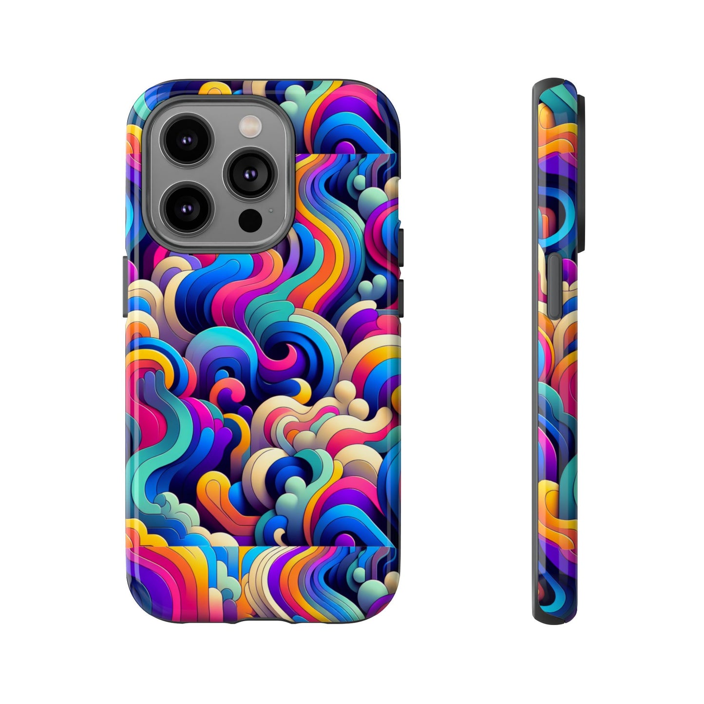 pink pattern image 9 phone case with 3d wrap and shock protection for smartphones