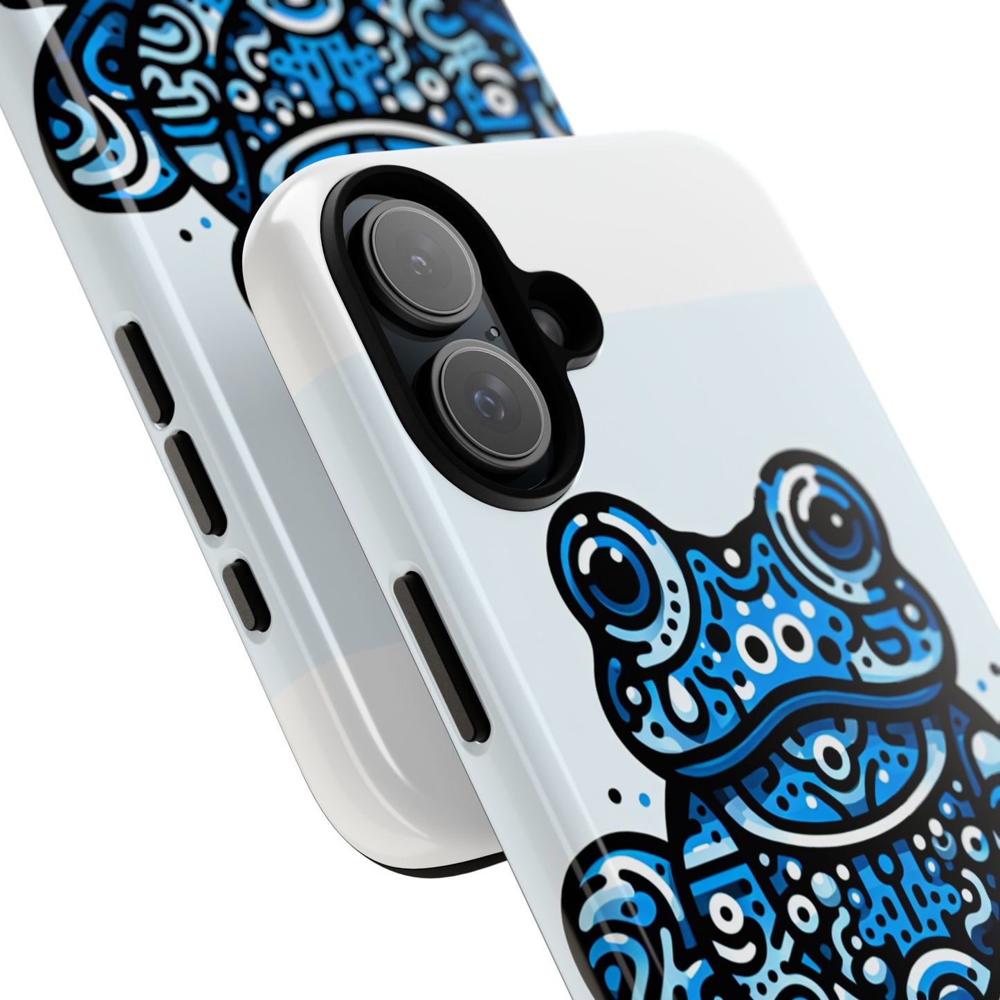 vibrant 3d blue animal print protective phone case for bold individuals – stylish protection compatible with iphone 13, 14, 15 & 16 – all models including pro, pro max & plus