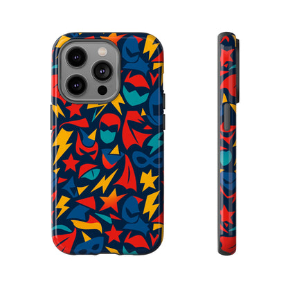 Vibrant Superhero Protective Phone Case with 3D Wrap Design – Stylish Unisex Protection for Smartphones Compatible with iPhone 13, 14, 15 & 16 – All Models Including Pro, Pro Max & Plus
