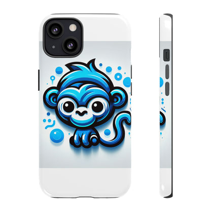 Vibrant 3D Wrap Protective Phone Case with Fun Blue Monkey Design – Stylish Accessory for Men and Women – Compatible with iPhone 13, 14, 15 & 16 – All Models Including Pro, Pro Max & Plus