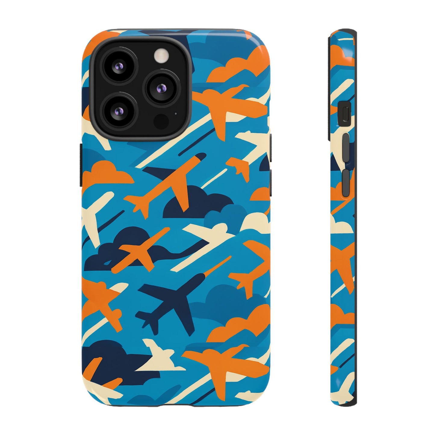 vibrant aviation-themed protective phone case with 3d wrap design – stylish accessory for self-expression – compatible with iphone 13, 14, 15 & 16 – all models including pro, pro max & plus