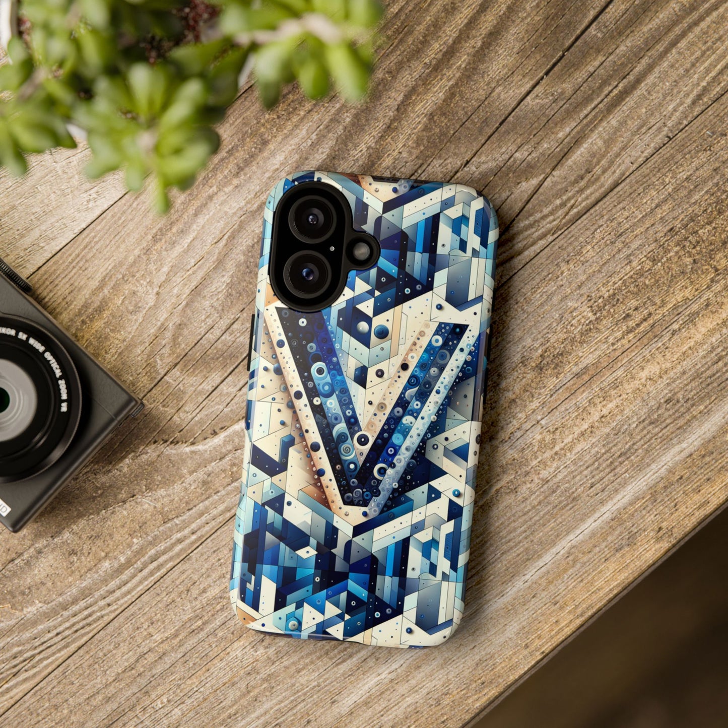 blue alphabet v phone case for samsung and iphone shockproof protective cover with 3d wrap design and uv resistance