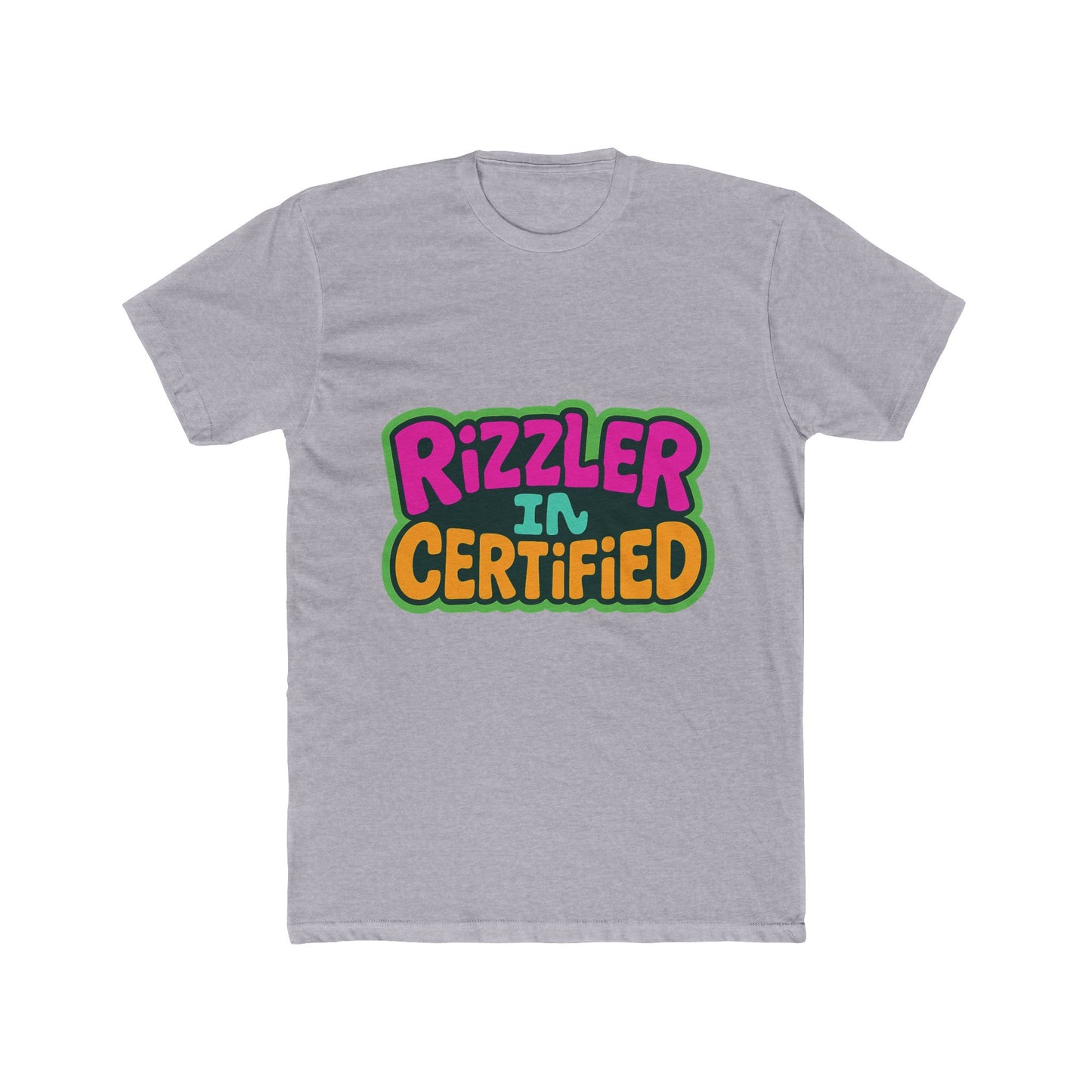 rizzler in certified multicolor meme unisex t-shirt - fun graphic tee for casual wear and statement looks