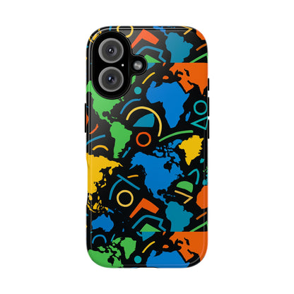 Multicolour 3D Geometric Phone Case for Stylish Protection and Individuality Compatible with iPhone 13, 14, 15 & 16 – All Models Including Pro, Pro Max & Plus