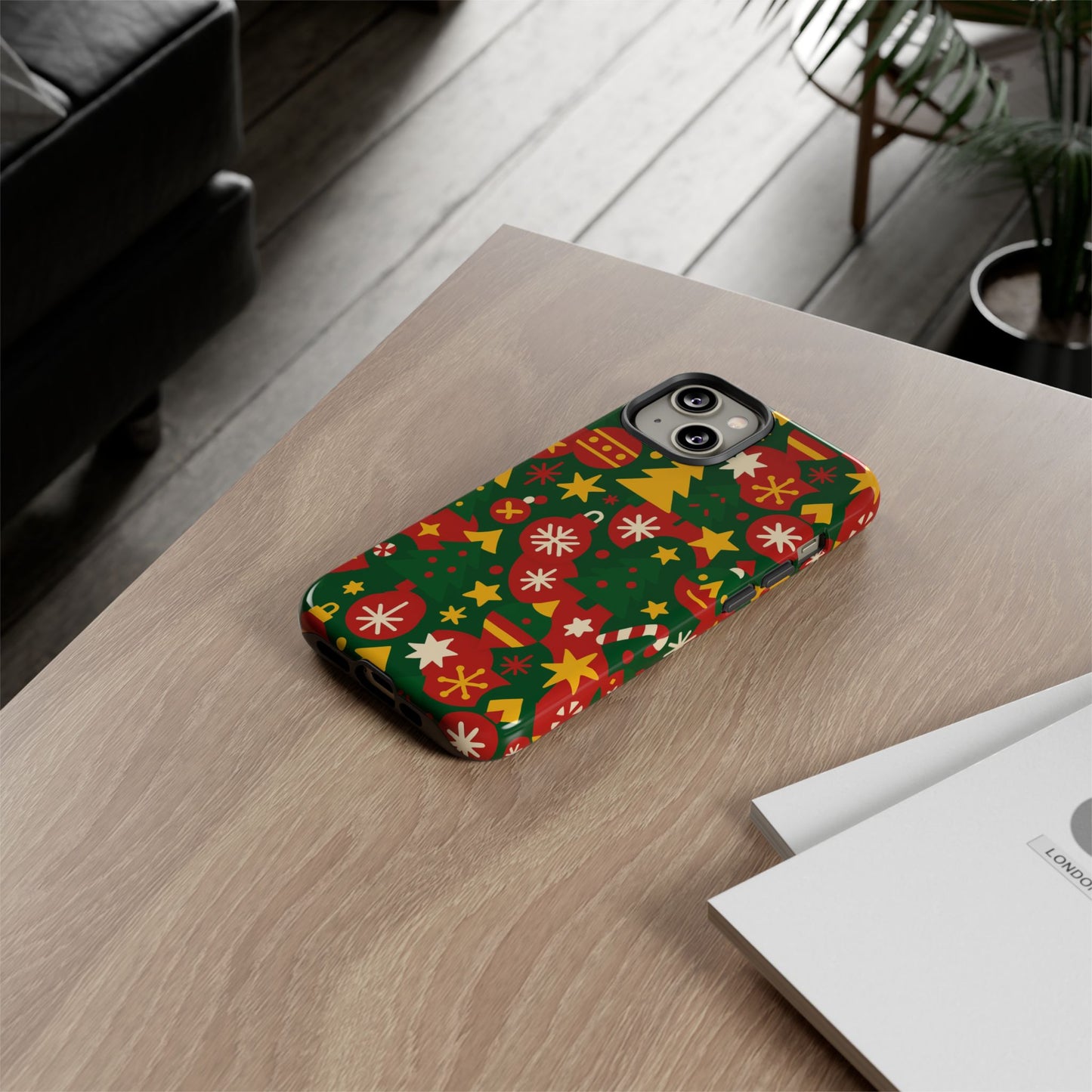 vibrant christmas phone case with festive 3d wrap design – colourful holiday protective cover compatible with iphone 13, 14, 15 & 16 – all models including pro, pro max & plus