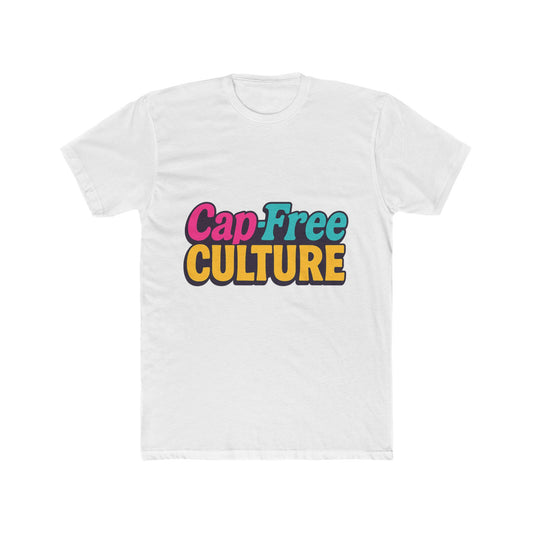 Cap-Free Culture Multicolor Unisex T-Shirt – Vibrant Alphabet Graphic Tee for Casual Wear, Comfortable All-Day Fit