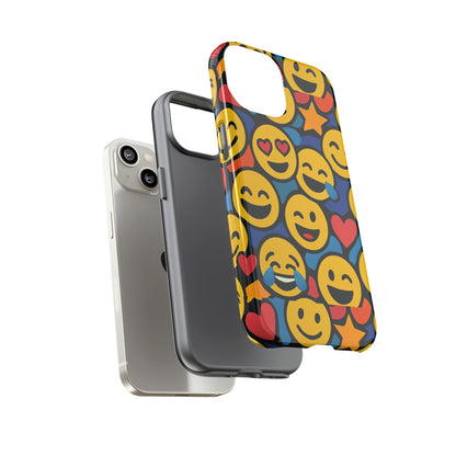 Multicolour Emoji Protective Phone Case with 3D Wrap Design Fun Accessory for Unisex Compatible with iPhone 13, 14, 15 & 16 – all models including Pro, Pro Max & Plus