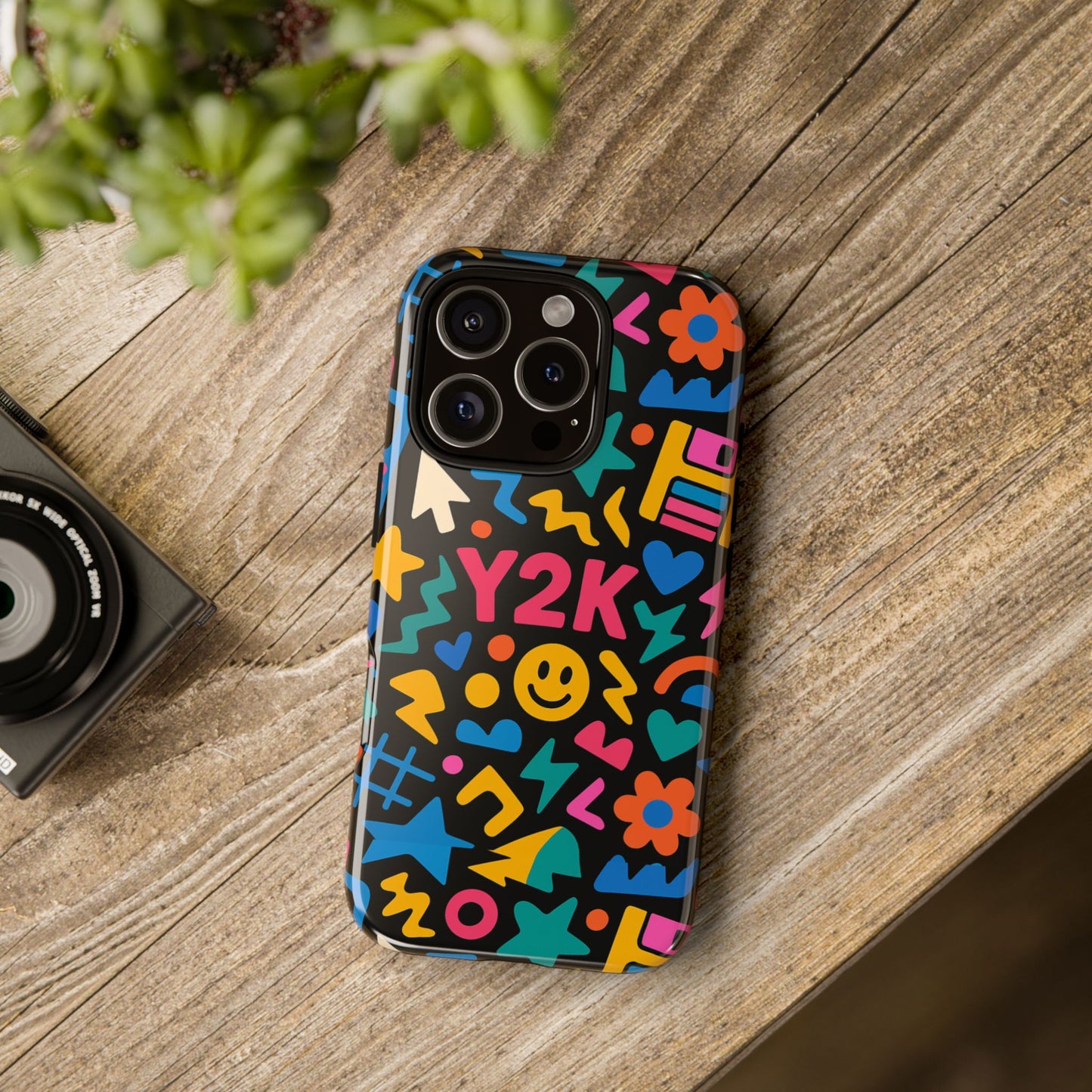 vibrant y2k design 3d wrap protective phone case for unique style and fashion accessory compatible with iphone 13, 14, 15 & 16 – all models including pro, pro max & plus