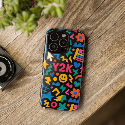 Vibrant Y2K Design 3D Wrap Protective Phone Case for Unique Style and Fashion Accessory Compatible with iPhone 13, 14, 15 & 16 – all models including Pro, Pro Max & Plus