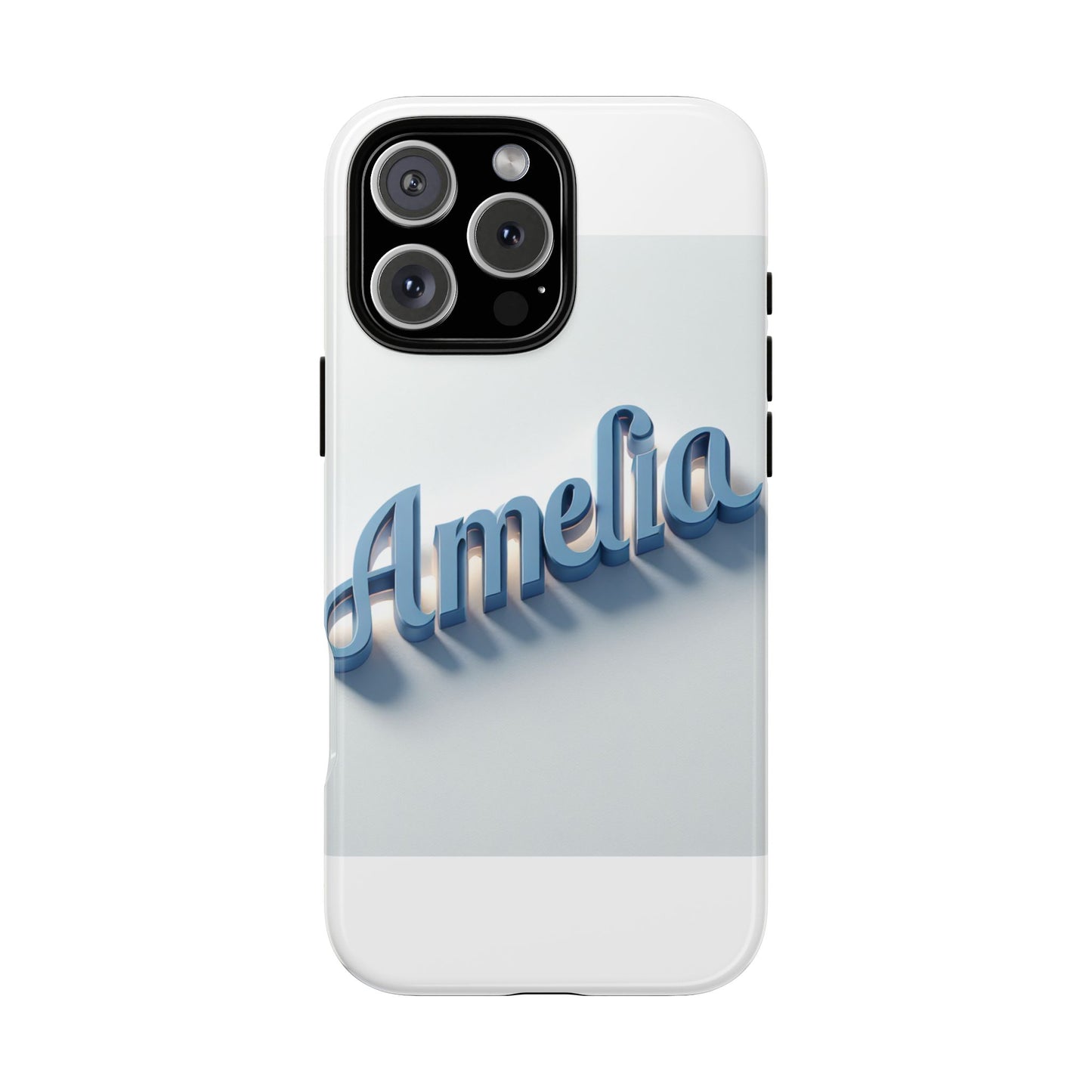 vibrant 3d lettering phone case in blue for self-expression and style compatible with iphone 13, 14, 15 & 16 – all models including pro, pro max & plus