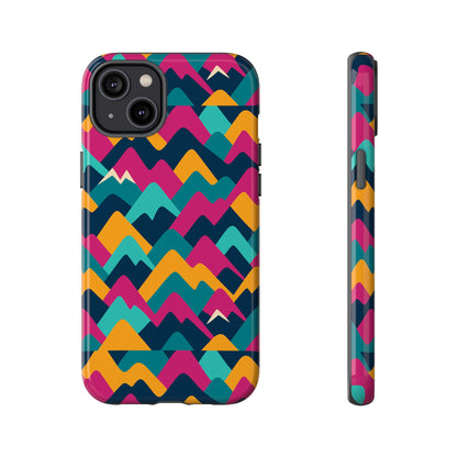 Vibrant 3D Geometric Protective Phone Case for Unisex, Stylish Smartphone Accessory with Playful Design, Compatible with iPhone 13, 14, 15 & 16 – all models including Pro, Pro Max & Plus