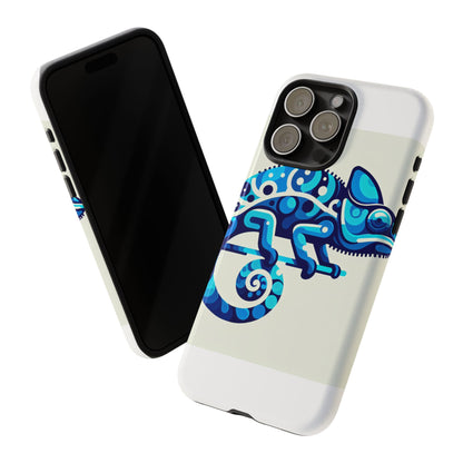 Vibrant 3D Chameleon Phone Case for Stylish Protection with Unique Blue Animal Design Compatible with iPhone 13, 14, 15 & 16 – All Models Including Pro, Pro Max & Plus