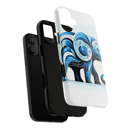 Vibrant 3D Blue Elephant Design Protective Phone Case – Unique Abstract Art Style for Stylish Protection Compatible with iPhone 13, 14, 15 & 16 – all models including Pro, Pro Max & Plus