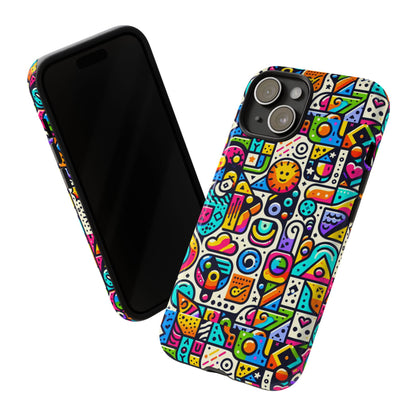 Pattern Image 9 Vibrant Shockproof Phone Case for Anime and Comic Fans with Bold Geometric Design, Durable Finish, and Impact Protection Compatibility with iPhone 13, 14, 15 & 16 – all models including Pro, Pro Max & Plus