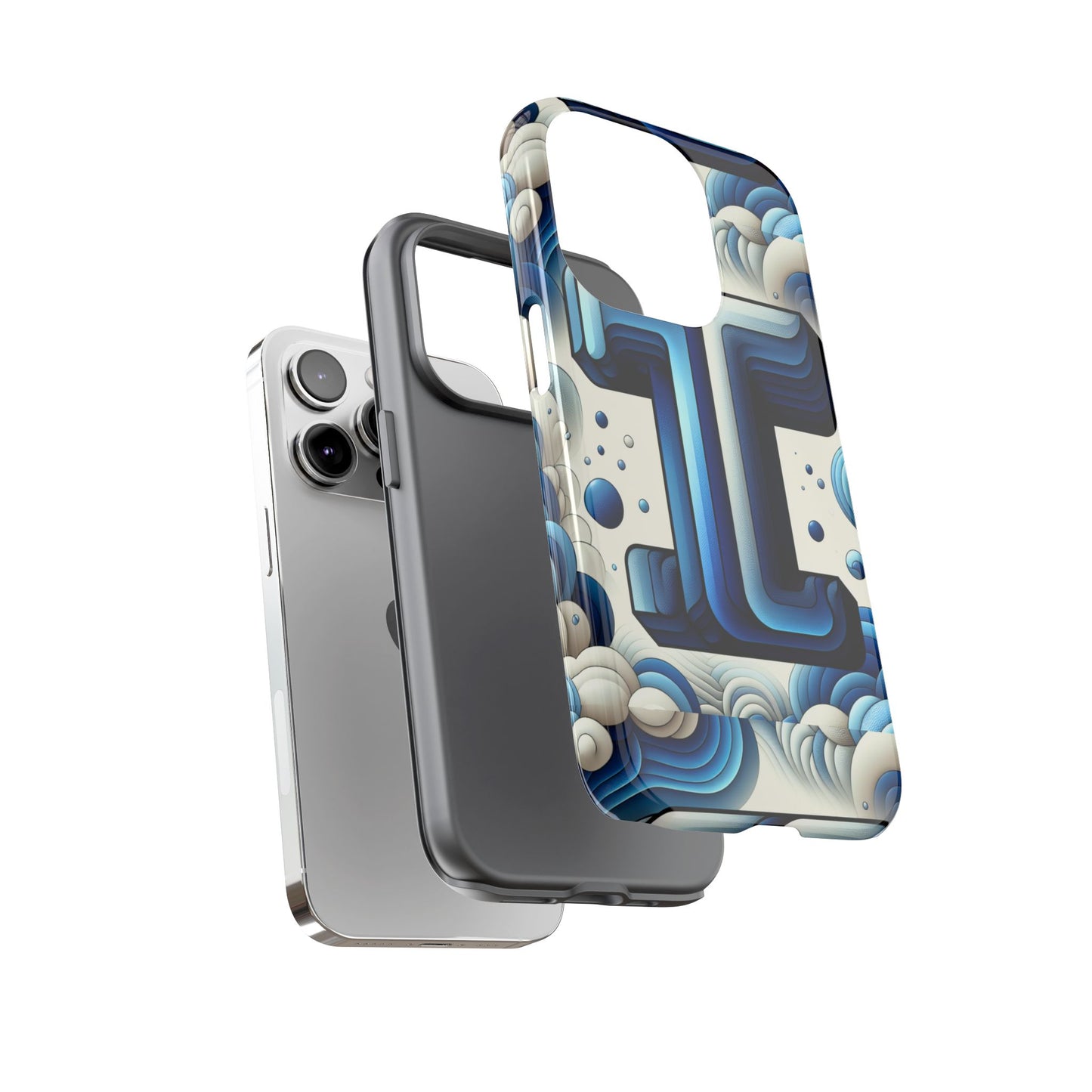 blue alphabet t phone case with 3d wrap design for kids and teens shockproof tpu cover with vivid colours and anime-inspired graphics