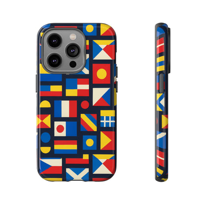 Multicolour Geometric Protective Phone Case for Smartphones, Stylish Protection and Unique Design, Compatible with iPhone 13, 14, 15 & 16 – all models including Pro, Pro Max & Plus
