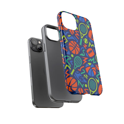 Vibrant 3D Sports Pattern Protective Phone Case for Unisex – Colourful Accessory for Stylish Protection Compatible with iPhone 13, 14, 15 & 16 – All Models Including Pro, Pro Max & Plus
