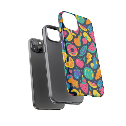 Vibrant 3D Fruit Pattern Protective Phone Case Colourful Accessory for Stylish Individuals Compatible with iPhone 13, 14, 15 & 16 – all models including Pro, Pro Max & Plus