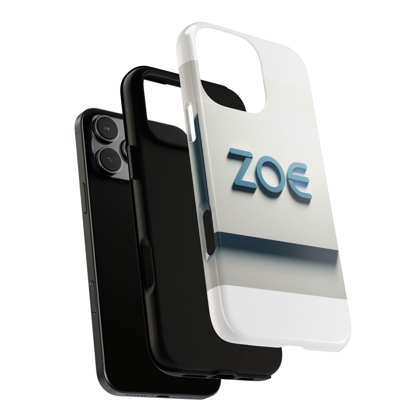 vibrant 3d lettering phone case in blue design for stylish protection compatible with iphone 13, 14, 15 & 16 – all models including pro, pro max & plus