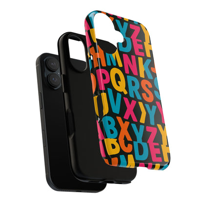 Multicolour 3D Alphabet Wrap Protective Phone Case for Unique Style and Vibrant Protection Compatible with iPhone 13, 14, 15 & 16 – all models including Pro, Pro Max & Plus