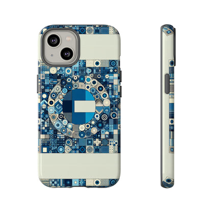 Blue Alphabet E Letter Phone Case with 3D Wrap and Shock Absorption for Kids and Teens Stylish Protective Cover