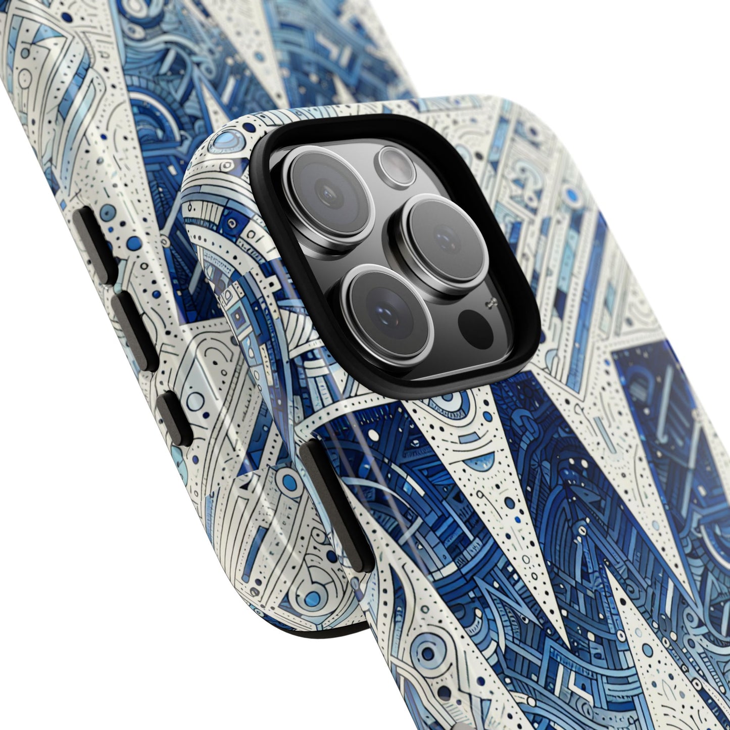 blue alphabet w phone case for smartphones - vibrant 3d wrap design with shock absorption and uv protection, suitable for fans of anime, comics, and unique accessories