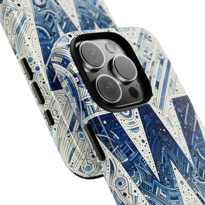 Blue Alphabet W Phone Case for Smartphones - Vibrant 3D Wrap Design with Shock Absorption and UV Protection, Suitable for Fans of Anime, Comics, and Unique Accessories