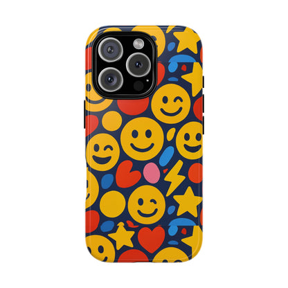Multicolour 3D Emoji Phone Case for Stylish Protection – Fun and Playful Design for Kids and Young Adults Compatible with iPhone 13, 14, 15 & 16 – all models including Pro, Pro Max & Plus