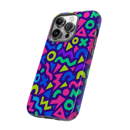 Vibrant Geometric 3D Wrap Protective Phone Case for Men and Women Stylish Accessory Compatible with iPhone 13, 14, 15 & 16 – all models including Pro, Pro Max & Plus