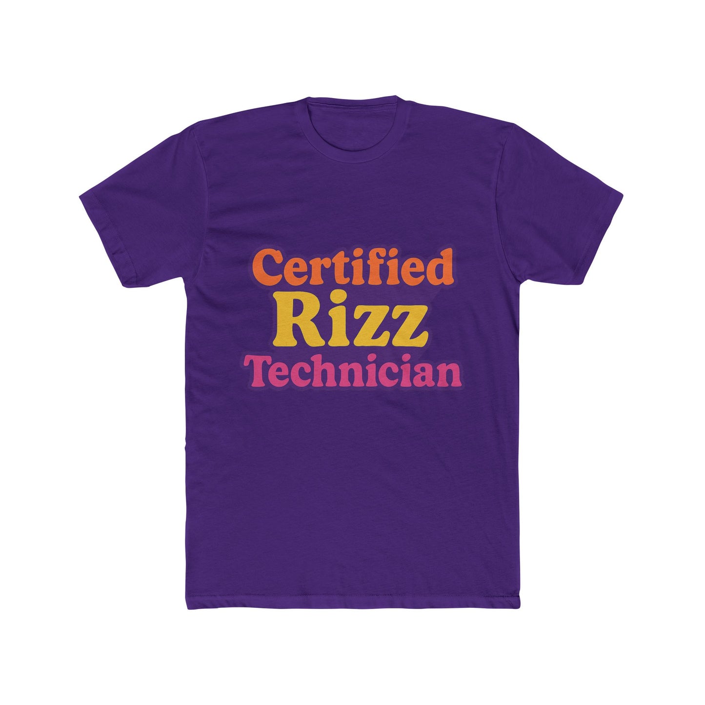 certified rizz technician unisex t-shirt - funny meme graphic tee for men & women - multicolor design
