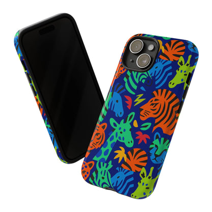 Vibrant Animal Print 3D Wrap Protective Phone Case Stylish Accessory for Men and Women Compatible with iPhone 13, 14, 15 & 16 – All Models Including Pro, Pro Max & Plus