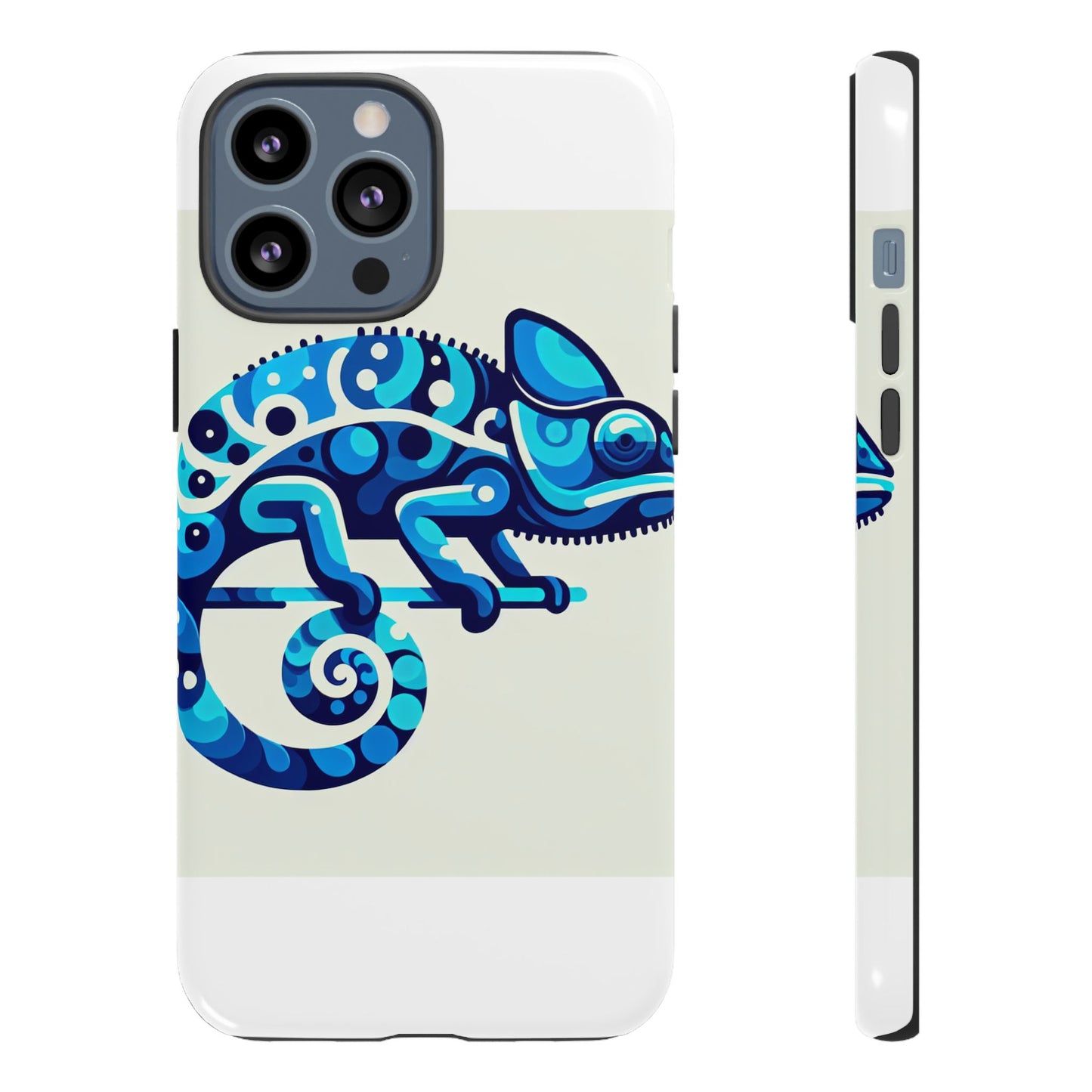 vibrant 3d chameleon phone case for stylish protection with unique blue animal design compatible with iphone 13, 14, 15 & 16 – all models including pro, pro max & plus