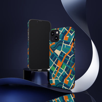 Multicolour Abstract Geometric Phone Case for Stylish Protection Compatible with iPhone 13, 14, 15 & 16 – All Models Including Pro, Pro Max & Plus