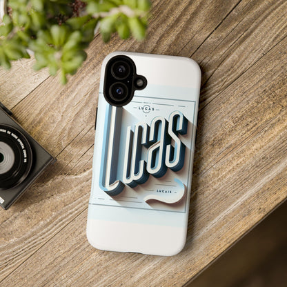 3D Wrap Protective Phone Case in Blue with Playful Typography Design – Stylish Protection Compatible with iPhone 13, 14, 15 & 16 – All Models Including Pro, Pro Max & Plus