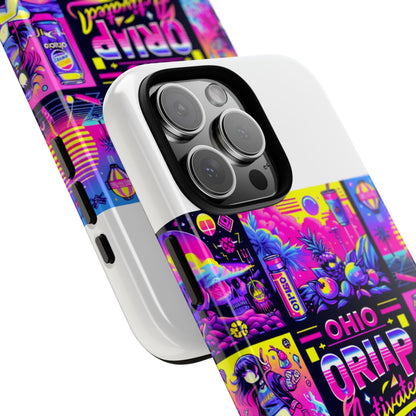 Ohio Drip Activated Protective Phone Case with 3D Wrap Design, UV Protection, Durable TPU Silicone Liner, Ideal Gift for Tech Enthusiasts and Anime Lovers