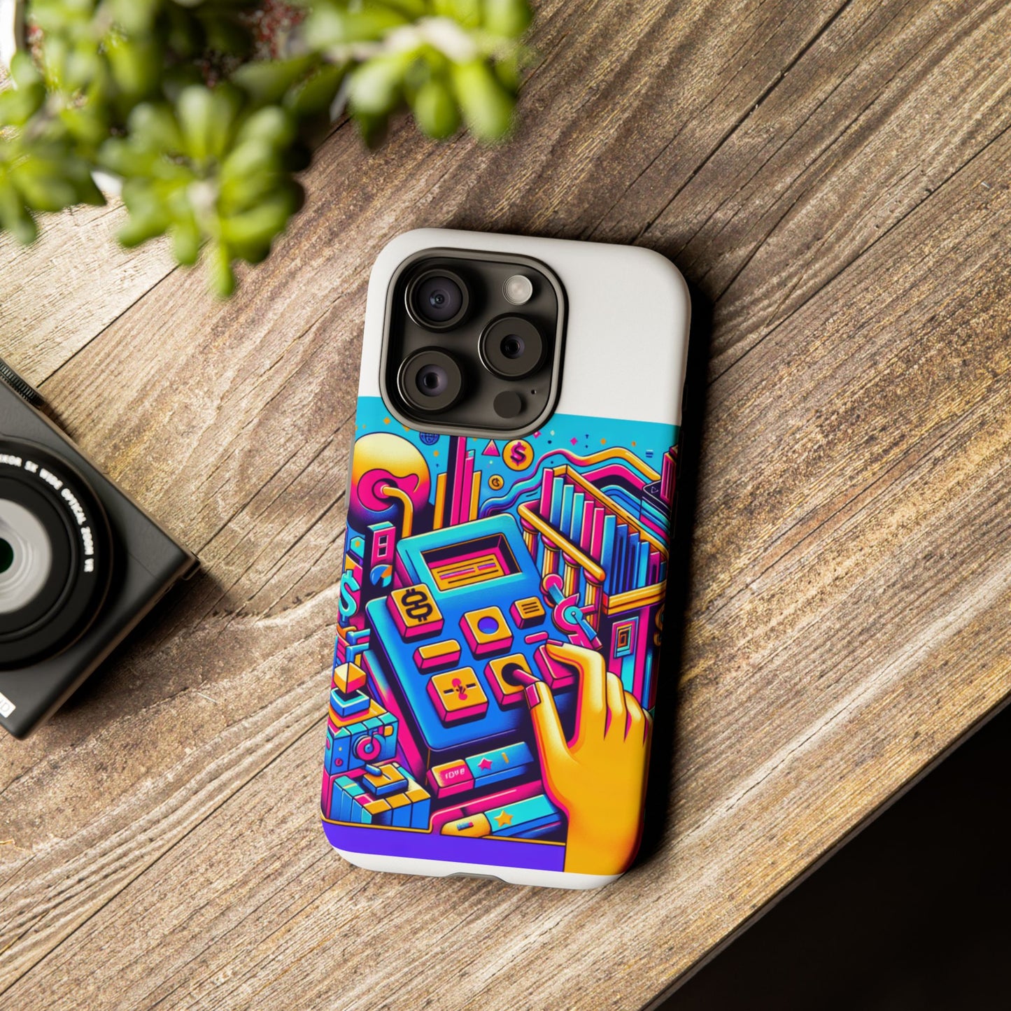 fantum finance dept protective phone case, 3d wrap design, durable silicone liner, uv protected, ideal gift for tech enthusiasts and anime lovers