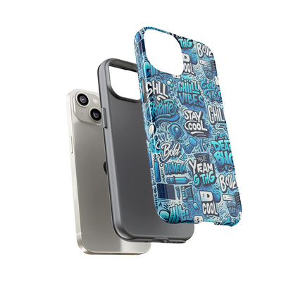 Vibrant 3D Wrap Protective Phone Case with Playful Blue Design for Stylish Protection Compatible with iPhone 13, 14, 15 & 16 – All Models Including Pro, Pro Max & Plus