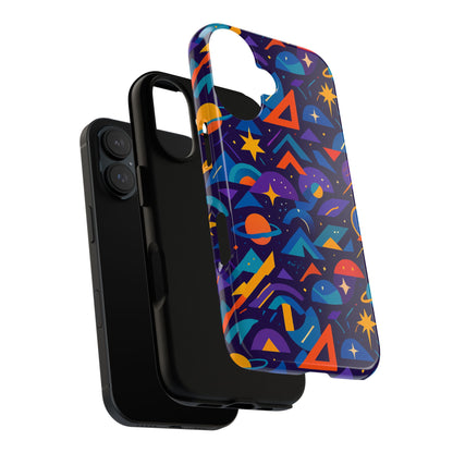 Vibrant Geometric 3D Wrap Protective Phone Case for Unique Accessories Lovers Compatible with iPhone 13, 14, 15 & 16 – all models including Pro, Pro Max & Plus