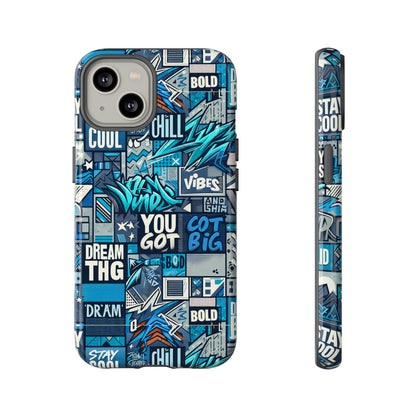Vibrant 3D Wrap Protective Phone Case in Blue with Playful Graphic Design for Stylish Protection – Compatible with iPhone 13, 14, 15 & 16 – All Models Including Pro, Pro Max & Plus