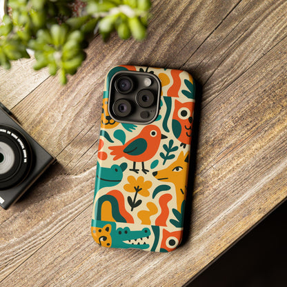 Vibrant Animal Print Protective Phone Case with 3D Wrap Design for Unique Style and Expression Compatible with iPhone 13, 14, 15 & 16 – all models including Pro, Pro Max & Plus