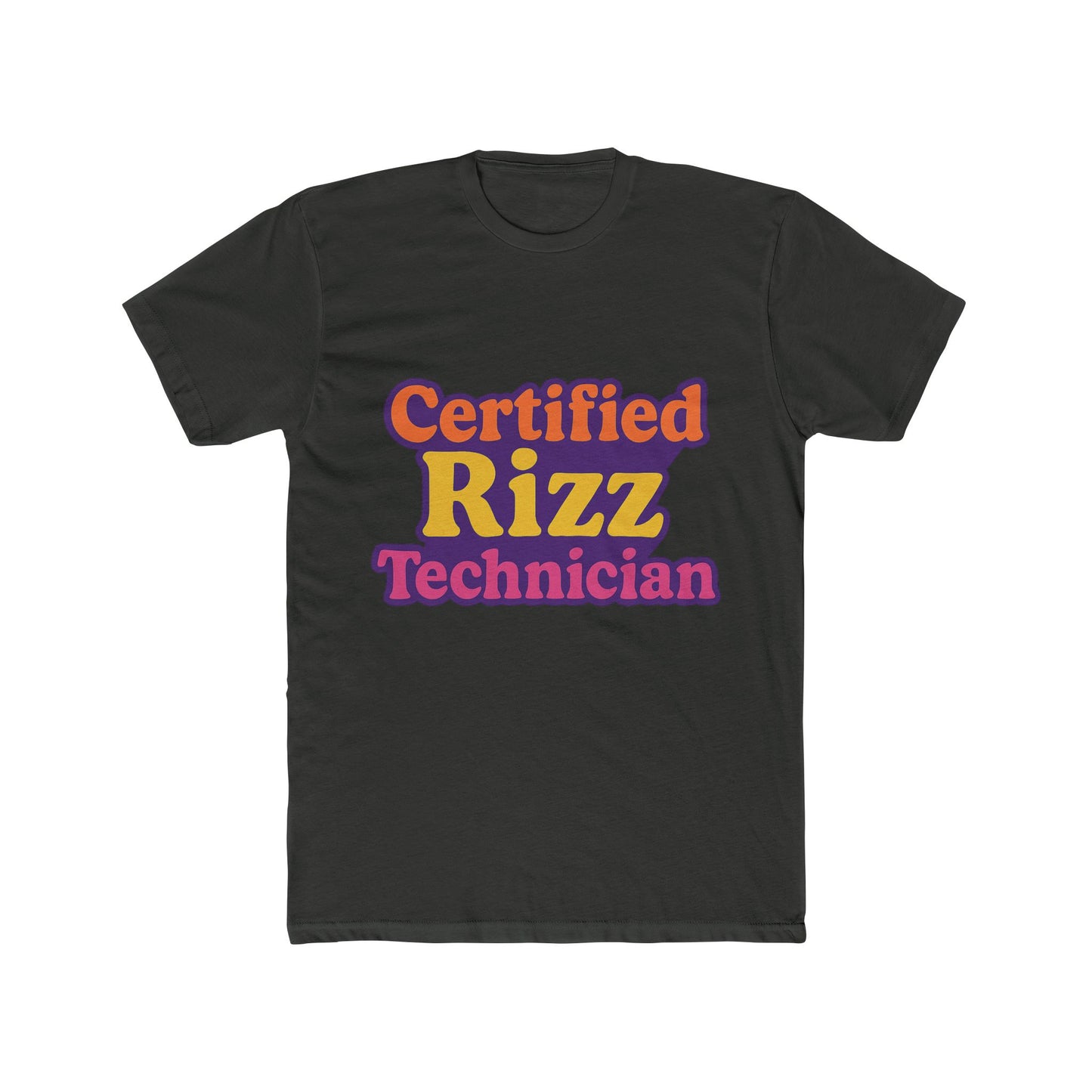 certified rizz technician unisex t-shirt - funny meme graphic tee for men & women - multicolor design