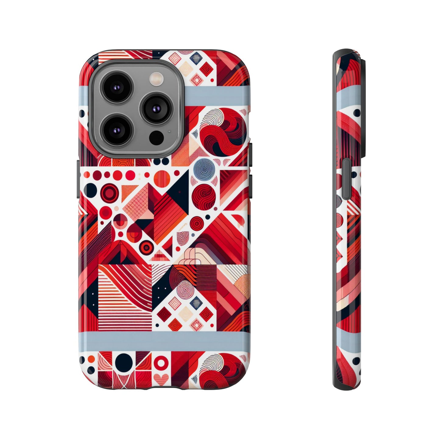 pattern image 8 vibrant shockproof phone case for kids and teens with abstract geometric design compatible with iphone 13, 14, 15 & 16 – all models including pro, pro max & plus