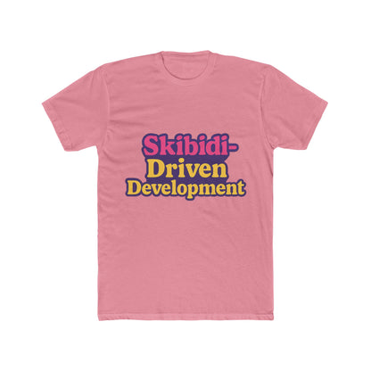 Skibidi-Driven Development Meme Purple Unisex T-Shirt - Trendy Viral Graphic Tee