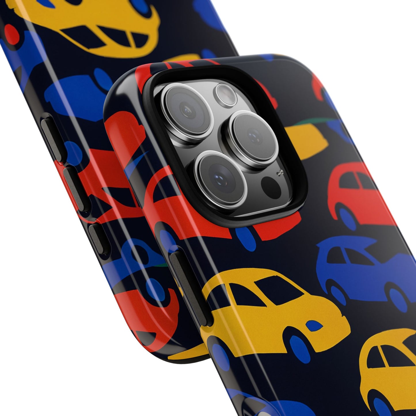 multicolour 3d car design protective phone case stylish accessory for unique expression compatible with iphone 13, 14, 15 & 16 – all models including pro, pro max & plus