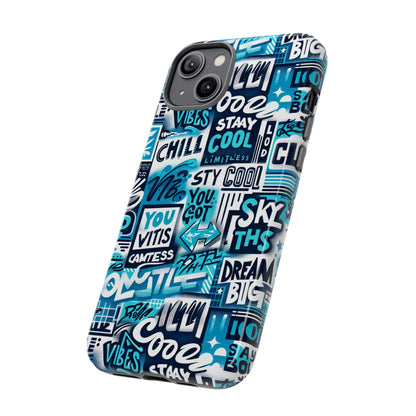 Vibrant 3D Graphic Phone Case in Blue for Stylish Protection – Playful Design – Compatible with iPhone 13, 14, 15 & 16 – All Models Including Pro, Pro Max & Plus