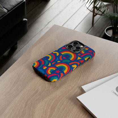 Vibrant 3D Geometric Phone Case in Multicolour Design for Stylish Protection Compatible with iPhone 13, 14, 15 & 16 – all models including Pro, Pro Max & Plus