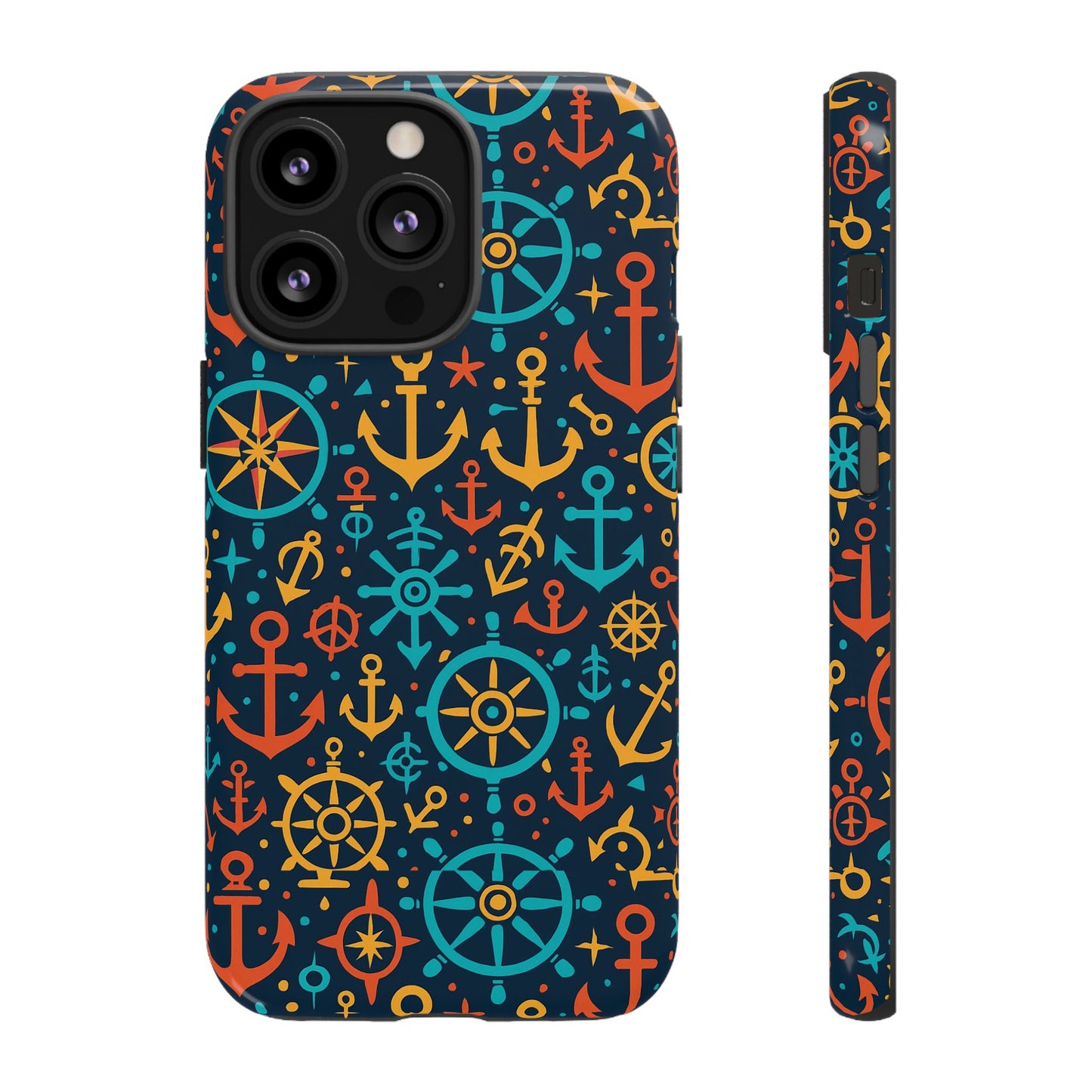 vibrant nautical pattern phone case for stylish protection – bold accessory for iphone 13, 14, 15 & 16 – all models including pro, pro max & plus