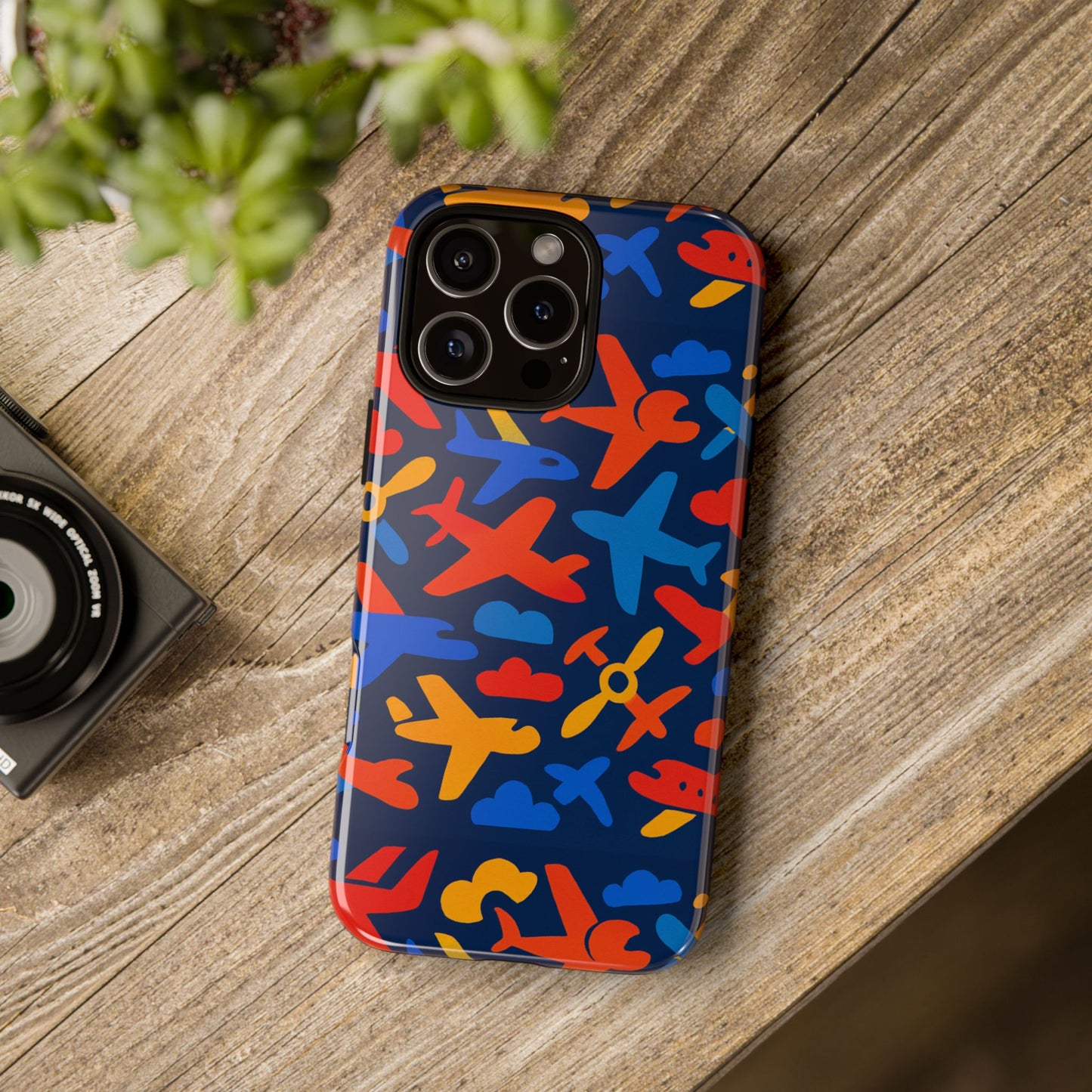 vibrant 3d wrap protective phone case with colourful aviation design for stylish protection compatible with iphone 13, 14, 15 & 16 – all models including pro, pro max & plus